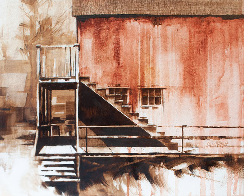 "Sunshine Climbing up the Stairs" / Oil on Canvas / 16" x 20" / Available / 500$ / Unframed