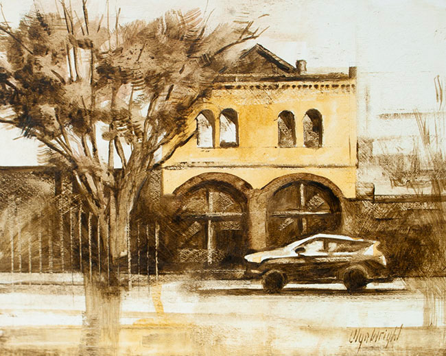 "On a Quiet Street" / Oil on Board / 8" x 10" / CAD 300$ / Framed