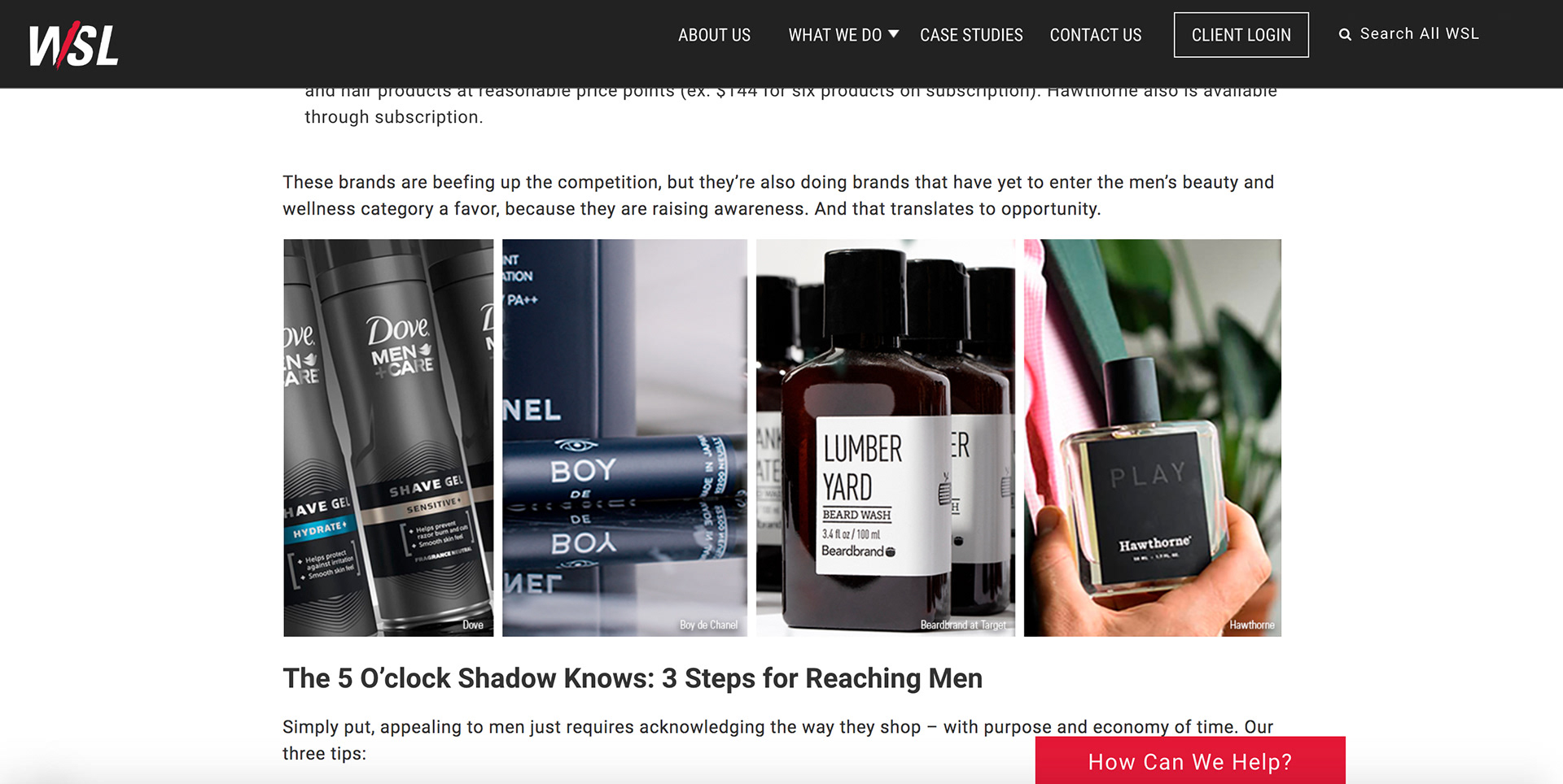 WSL social media assets - photo grid and collage for article on website