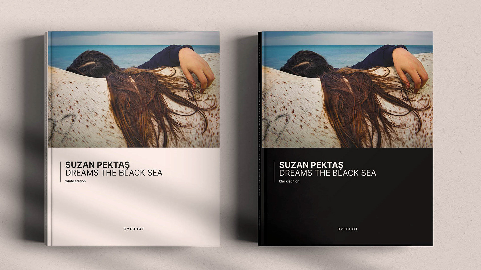 Two books covers, with title, authors, Eyeshot's logo and edition