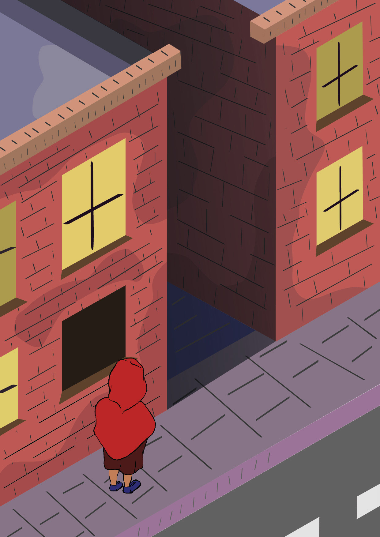 Konrad Chabraszewski Myśli to nie fakty, projekt serii ilustracji do zina, II r. Grafika