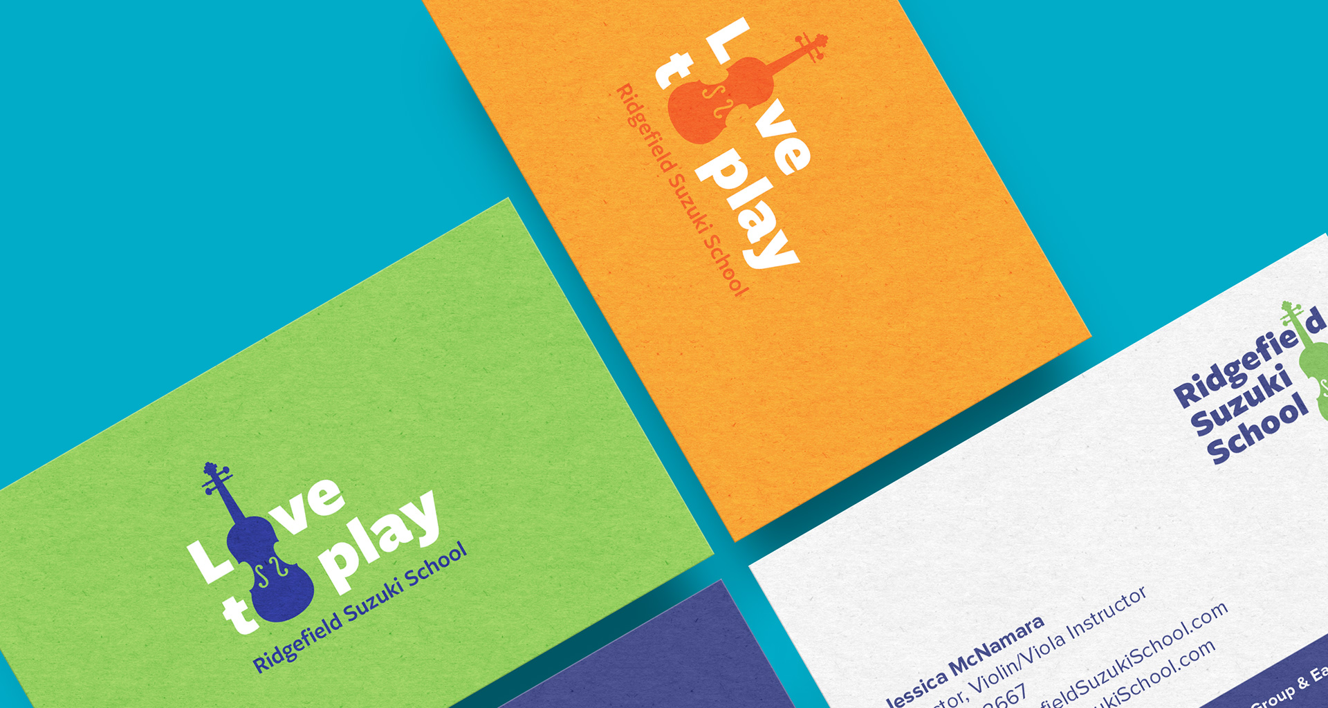 ridgefield suzuki school business card design