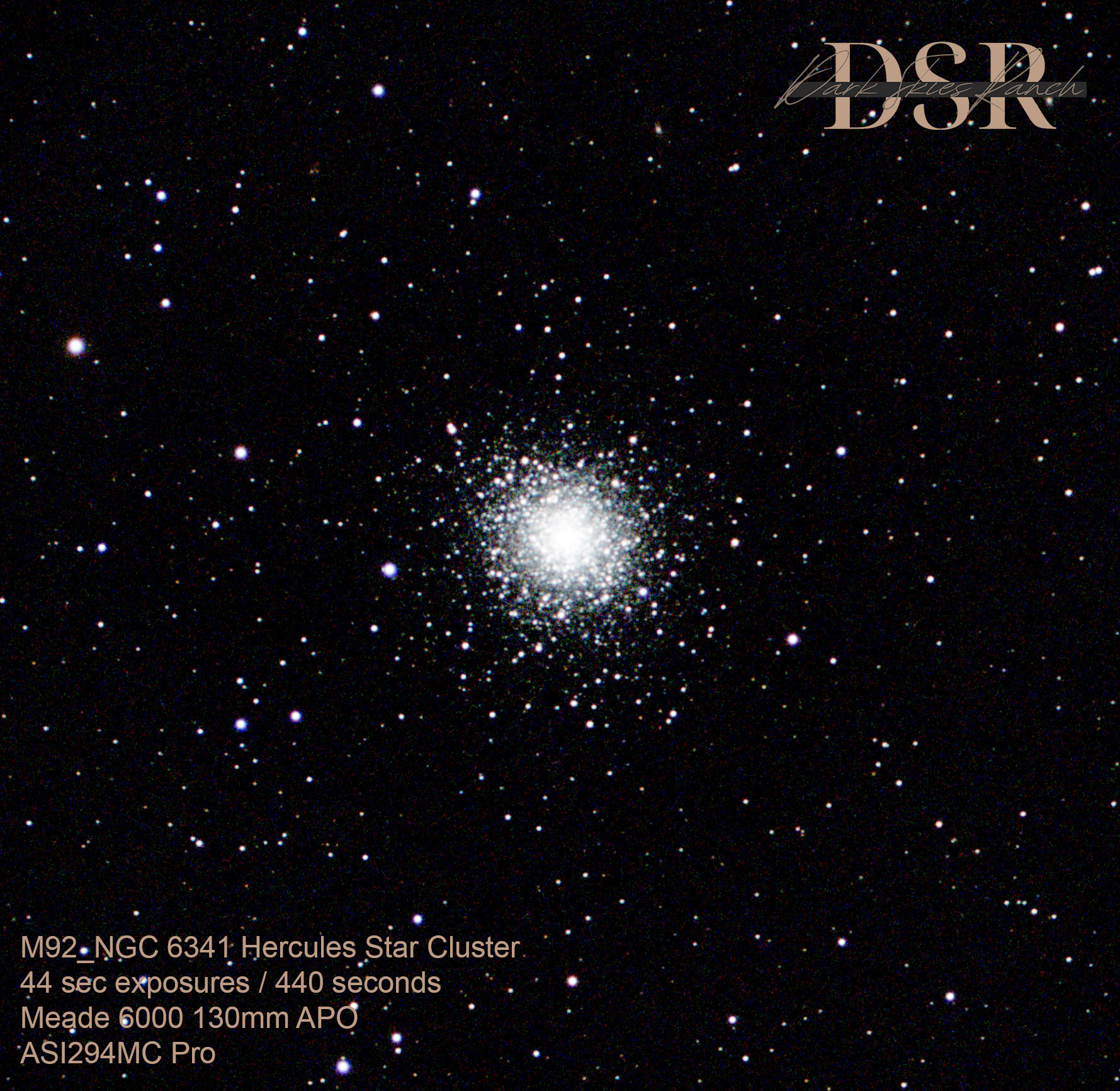 M92 Hercules Star Cluster