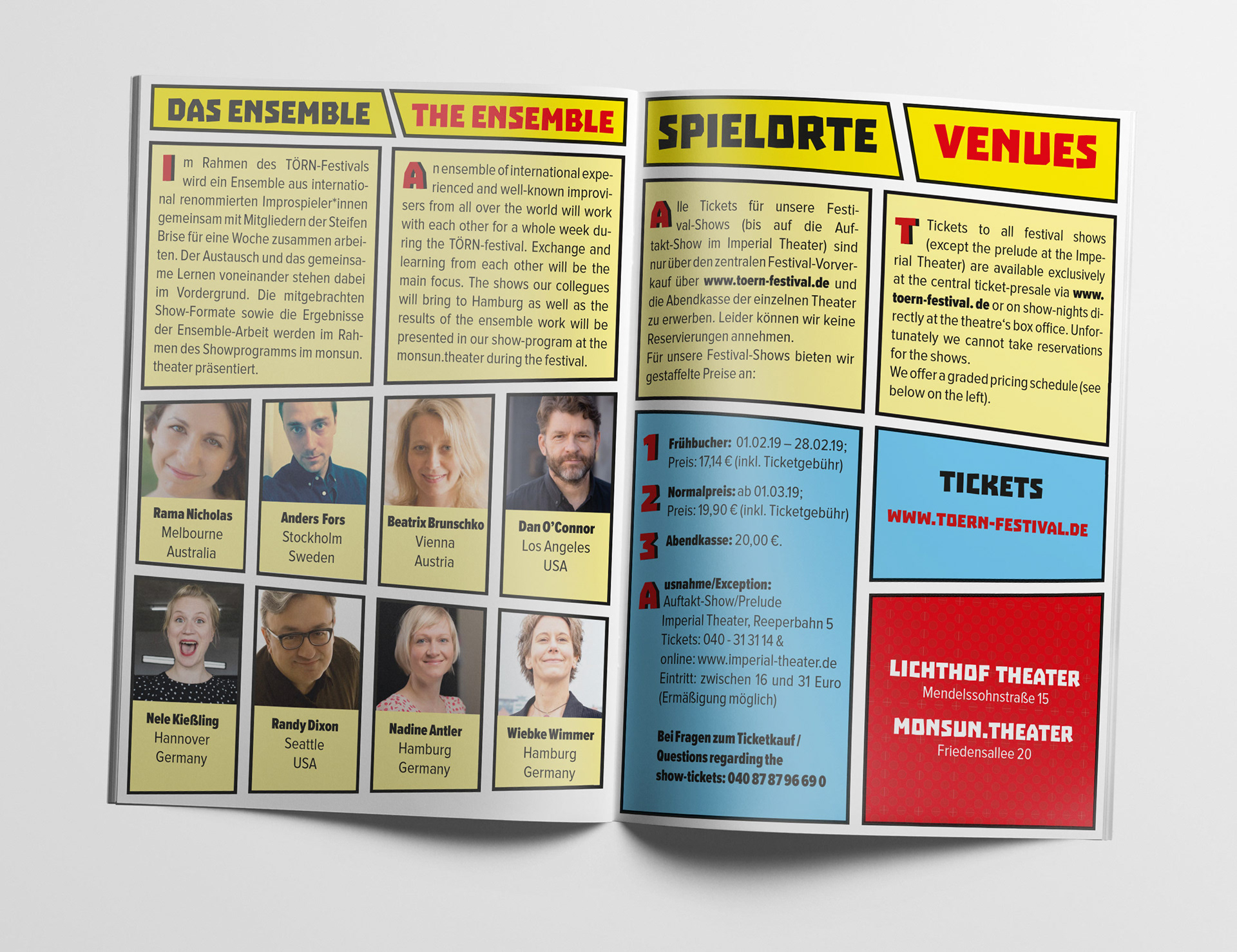 LAYOUTGESTALTUNG, PROGRAMMHEFT, TÖRN, AD: FLORIAN TOPERNGPONG