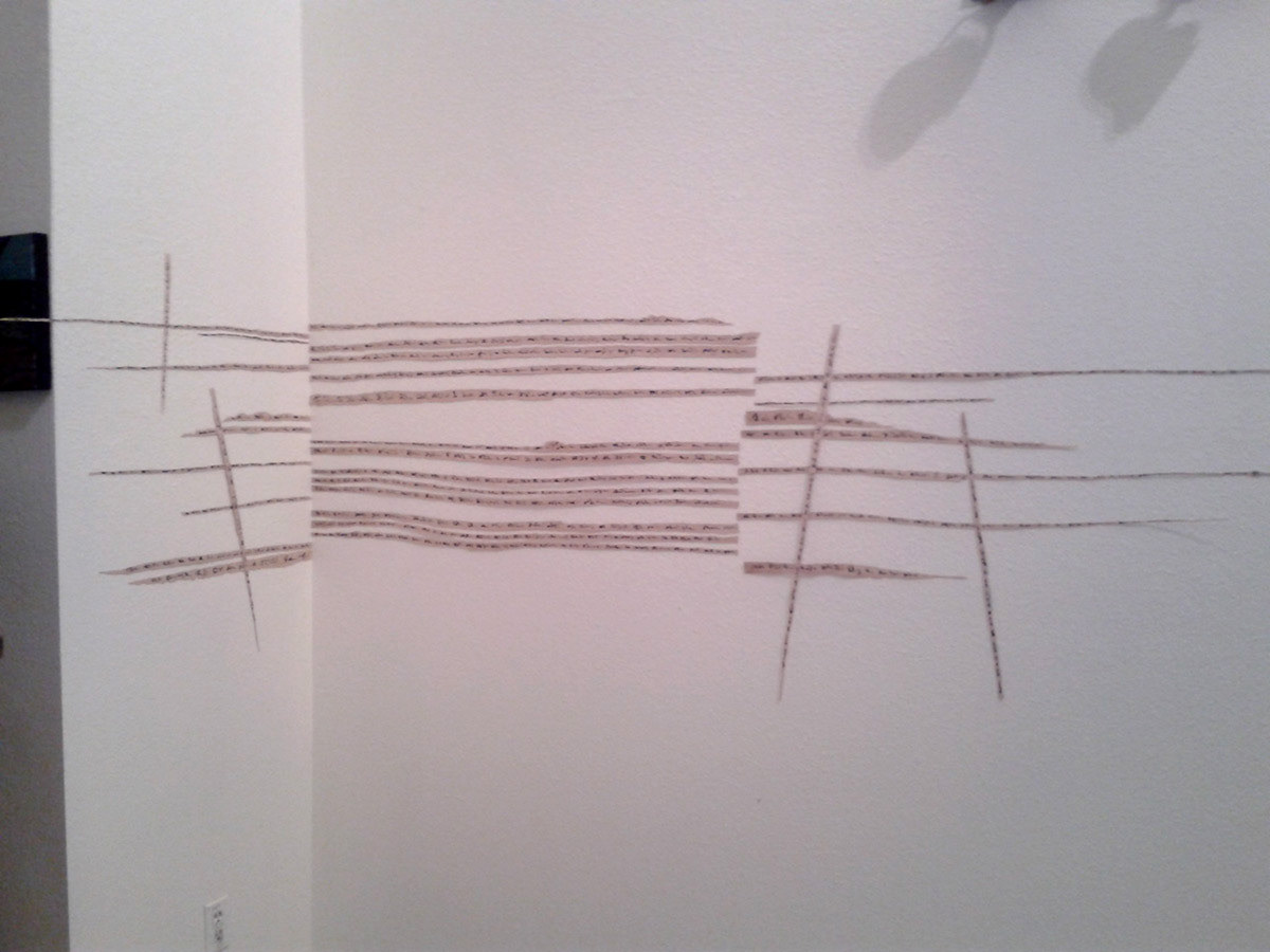 Sorted Details. 2012. maple, ink. 112" x 28"