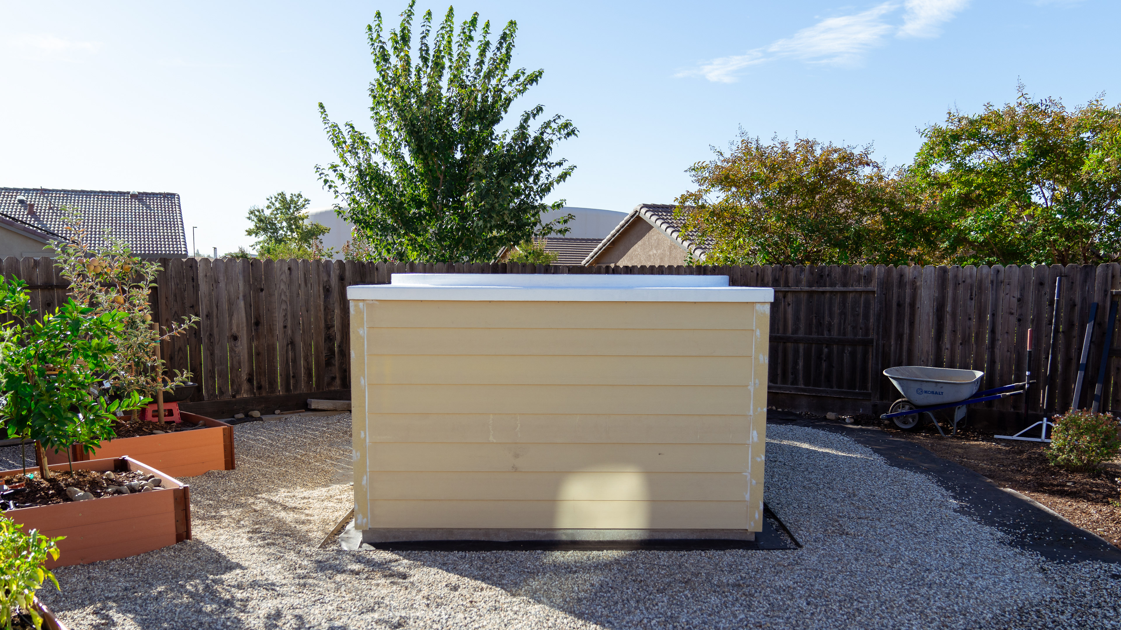 Hardieplank siding and trim installed