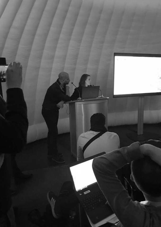 Janneke Eggink presenting together with Islam Mashtooly at World Architecture Festival (WAF) in Berlin