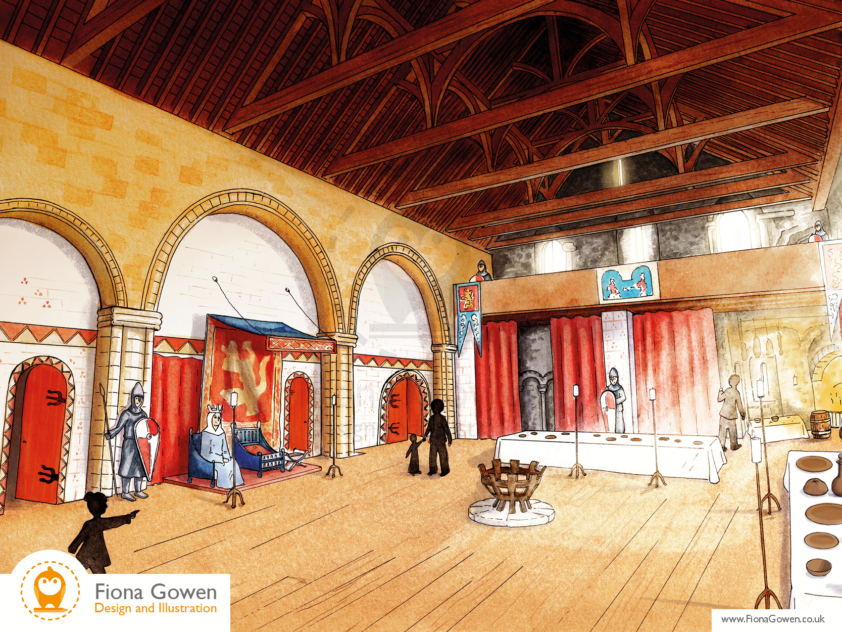 An Artists impression of the great Hall for the Norwich Castle Keep redevelopment project