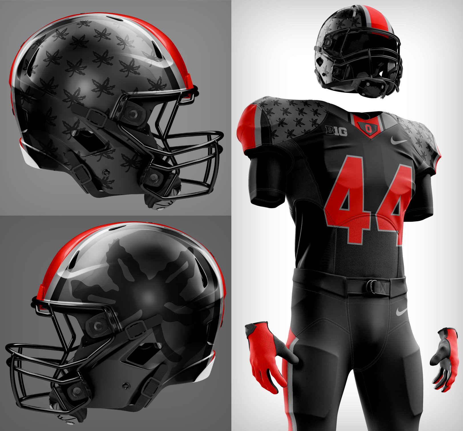 Ohio State alternate jersey concept inspired by marching band uniforms