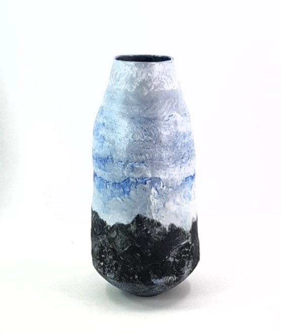 Vase bouteille grand format H. 38cm x Diam. 15cm - Céramique - 580€