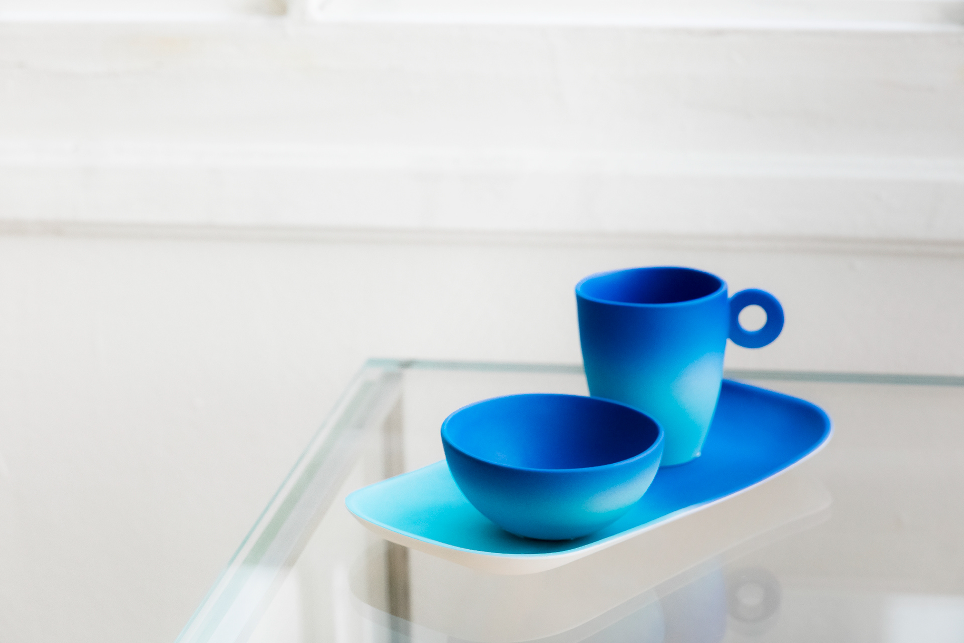 Plateau rectangulaire / Tasse à café avec anse / Mini Bol