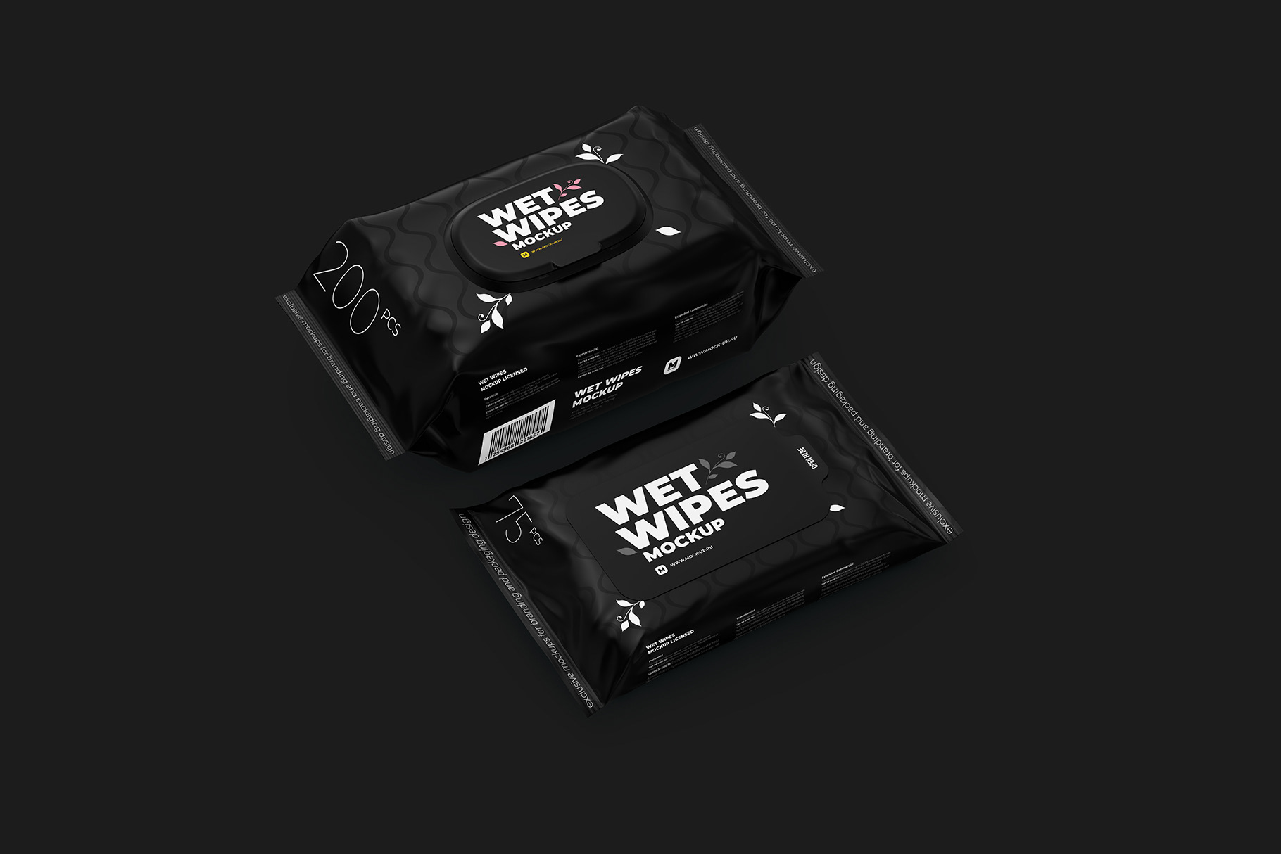 Download Exclusive Product Mockups - Wet Wipes Mockup. Large and small