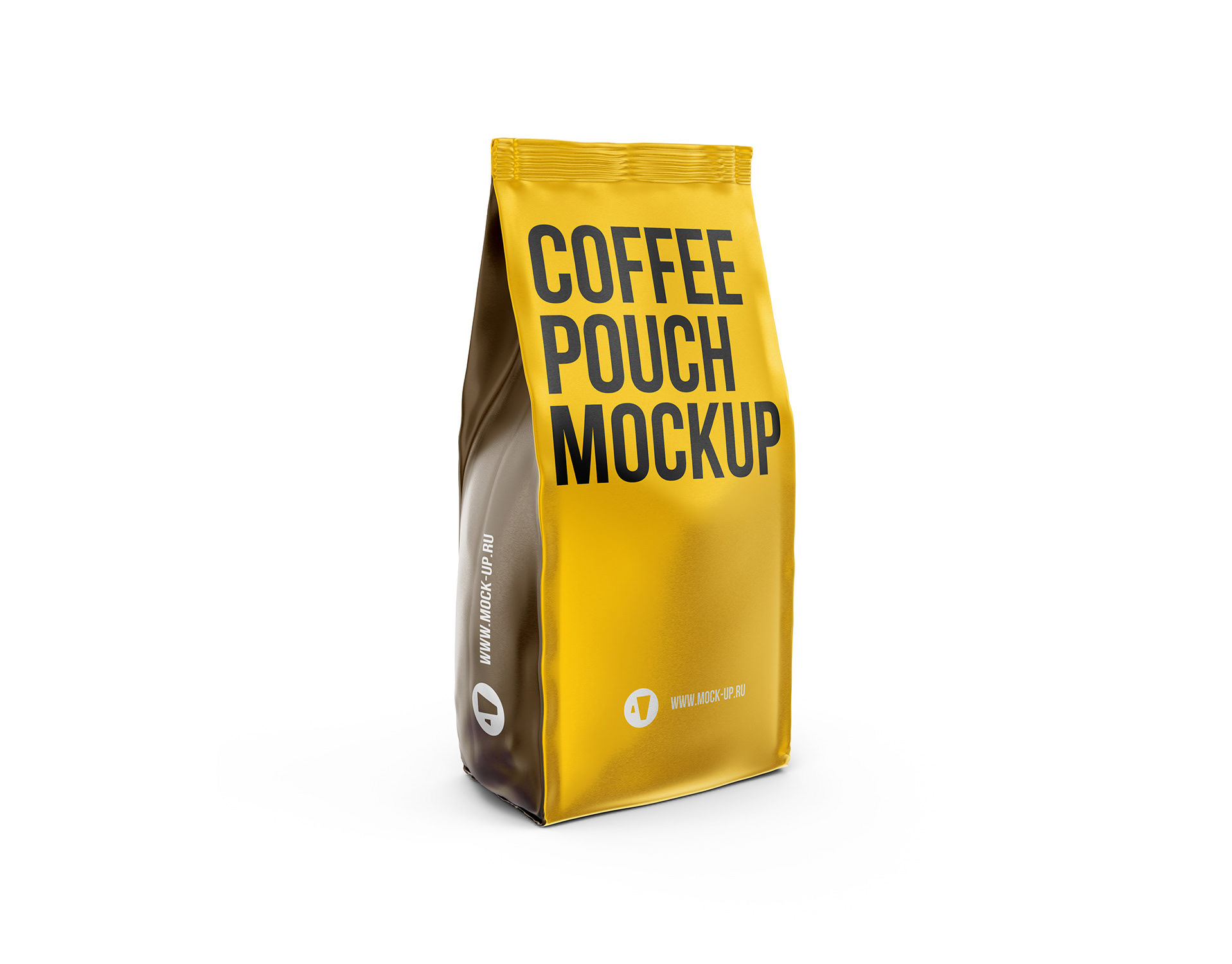 Download Exclusive Product Mockups Aluminium Coffee Pouch 3 4 View