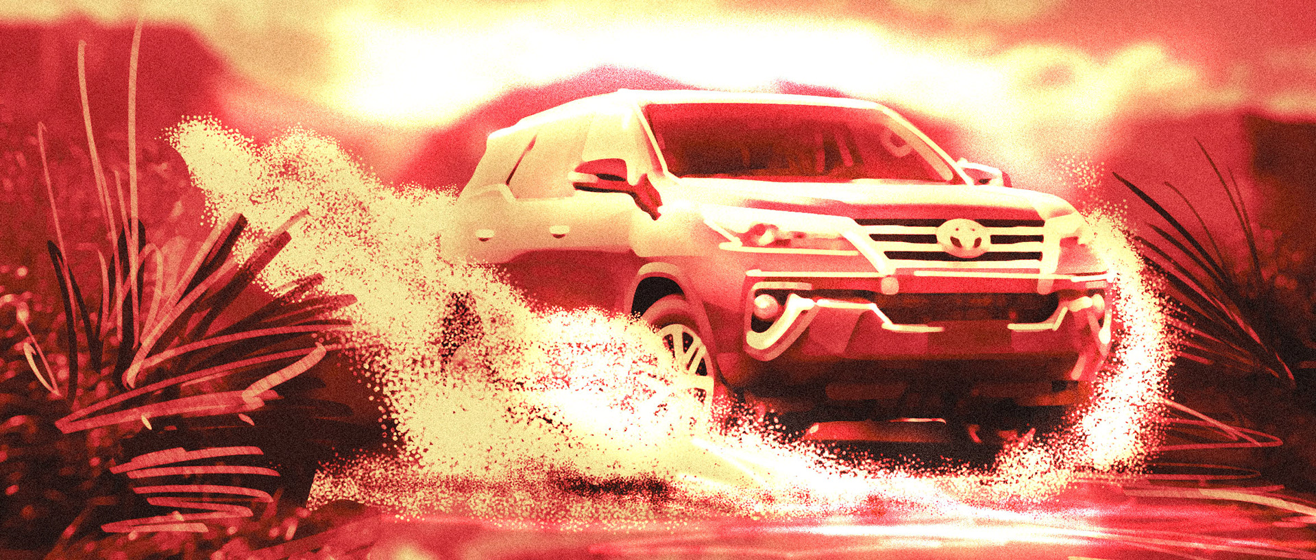 Storyboard para animatic - Publicidad Toyota SW4
