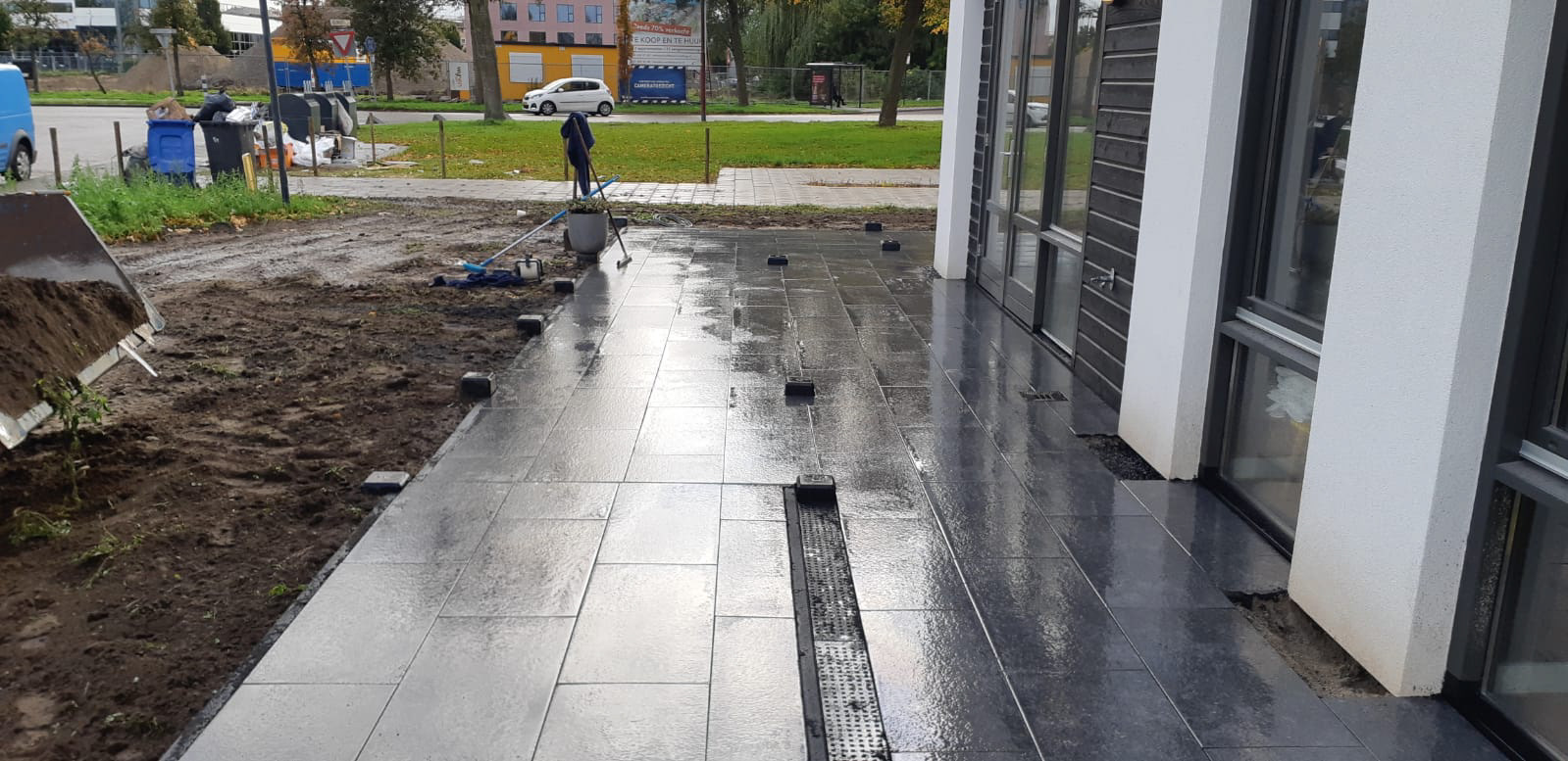 Verhallen Grondverzet straatwerk - terras