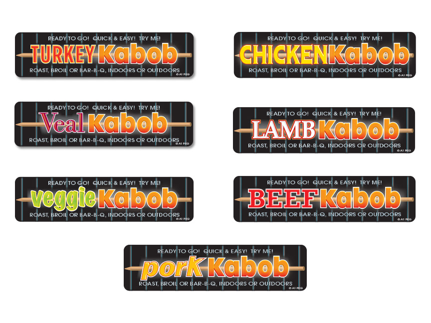 AmlinDesign - Sausage and Kabob Label Series