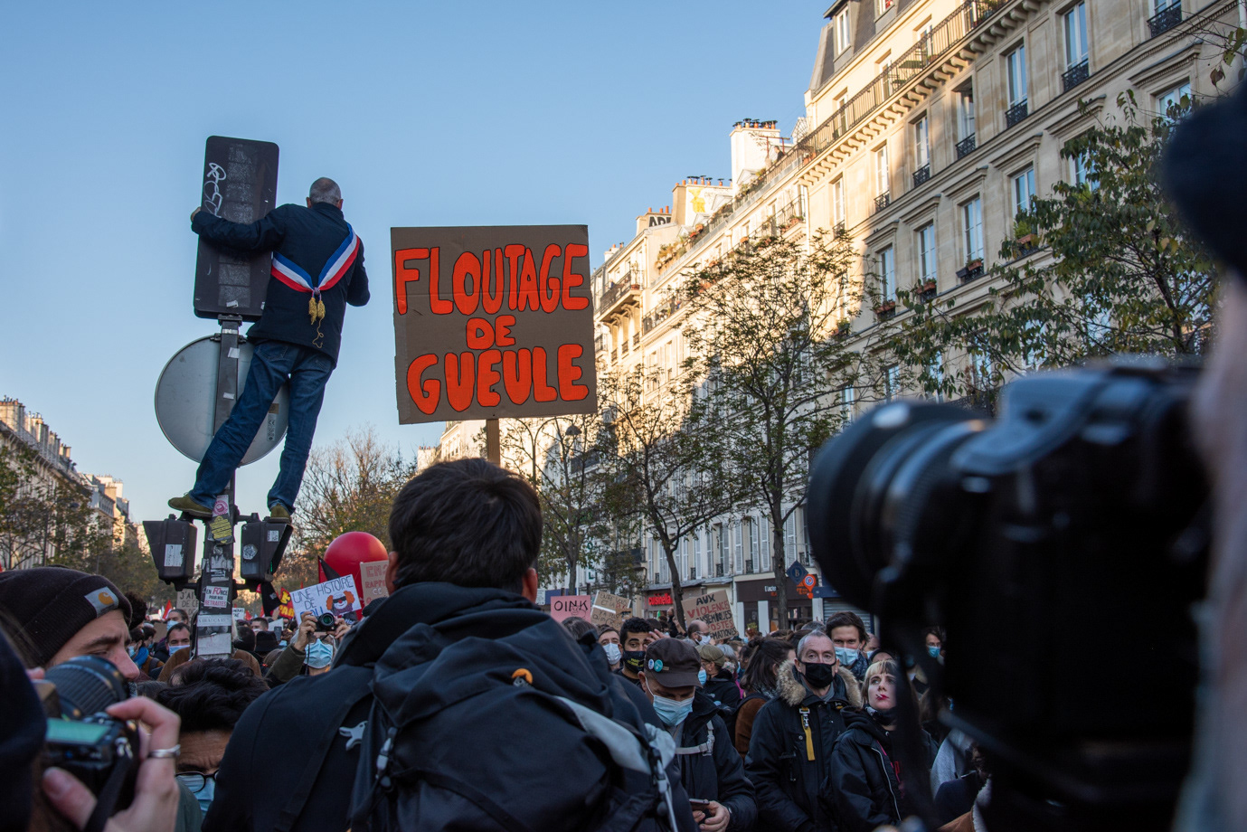 Manifestation contre la loi de sécurité globale, Paris 04/12/2020.