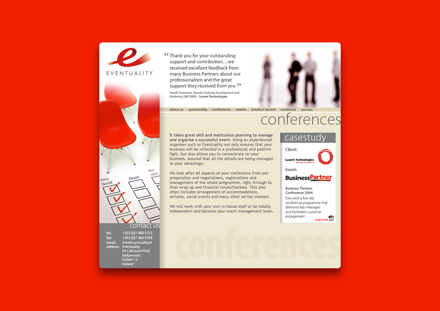 Conferences landing page