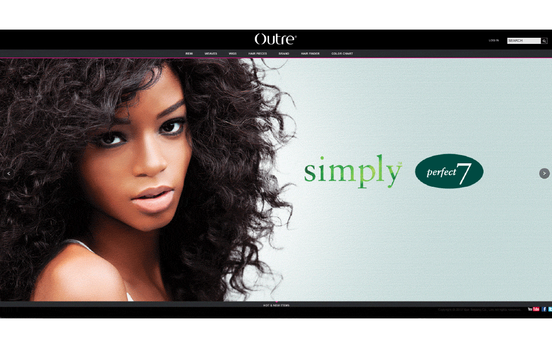 Old Outre Website Example