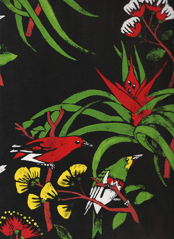 Tropical Birds Goache Ink