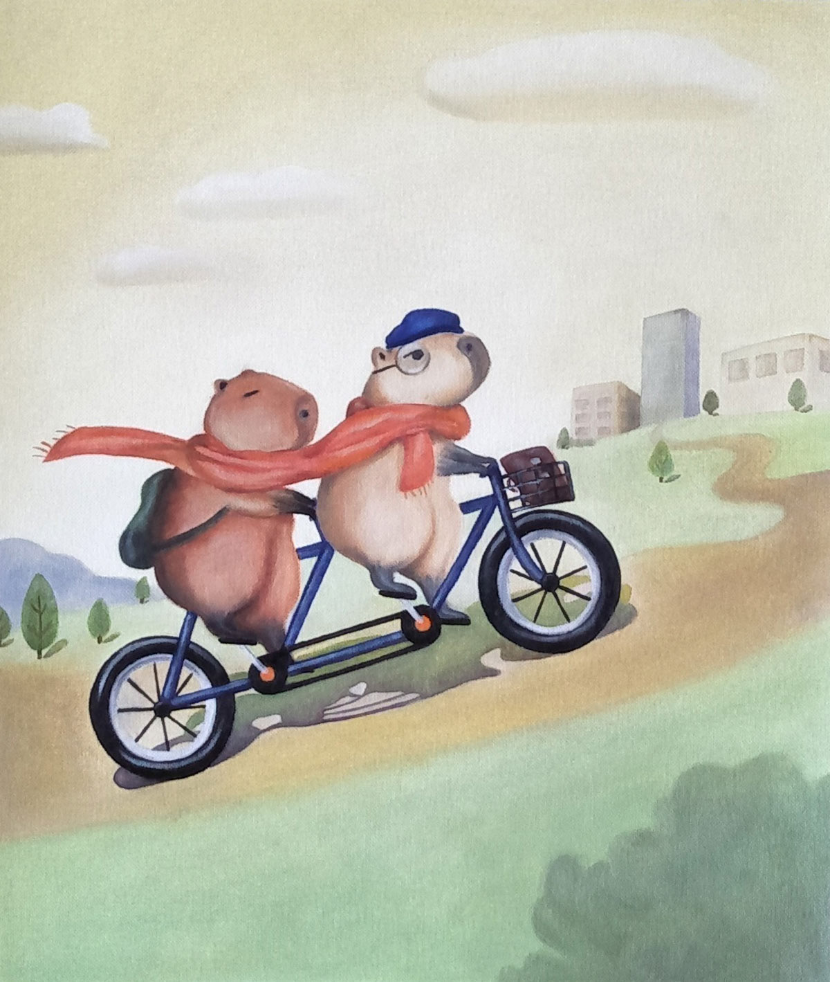 Peer Mentor - Oil on paper, 27.5x32.5cm $270