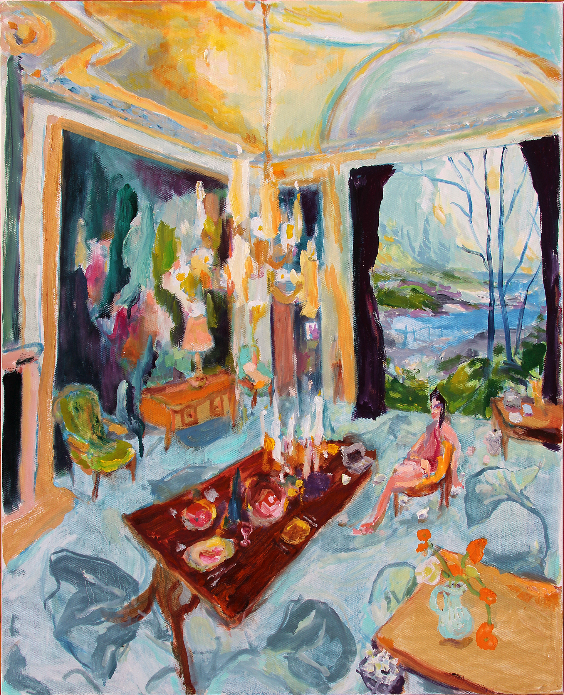bradley wood people interior design oil painting art collecting art for sale