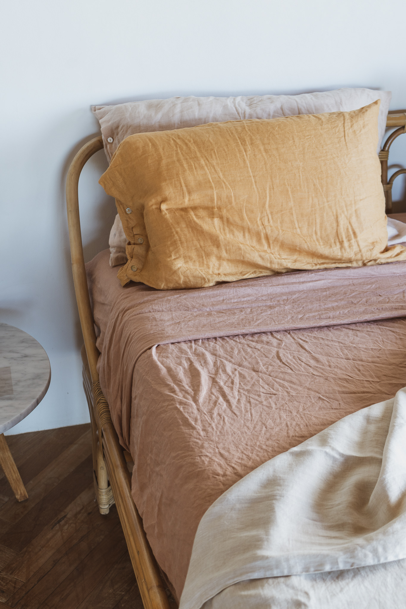 100% Flax Line Pillow Cases x Sheet