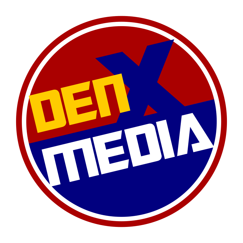 Round logo reading Den X Media.