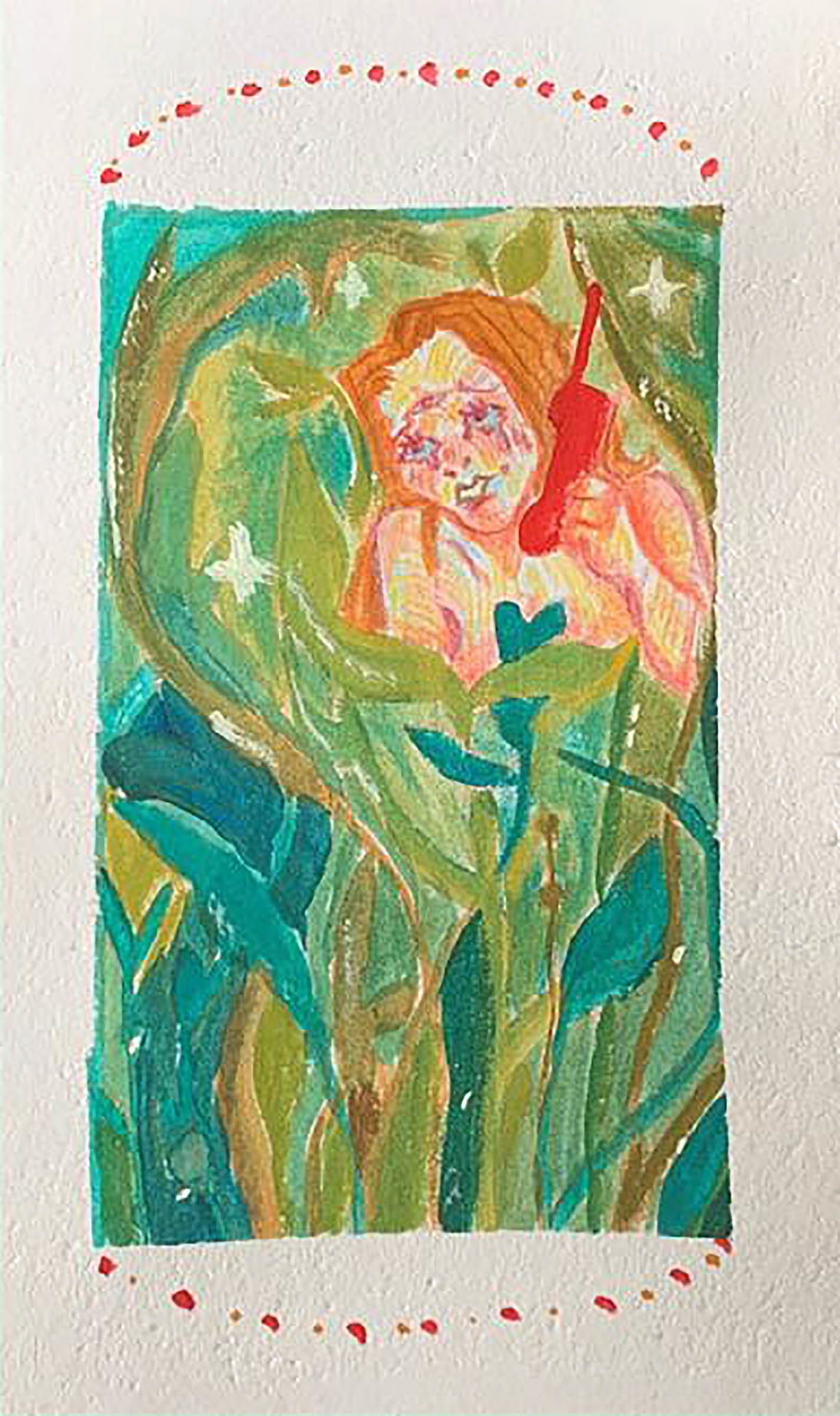 “Meadow”, Gouache on paper, Auriel Quiroz, Mississippi School for Mathematics and Science