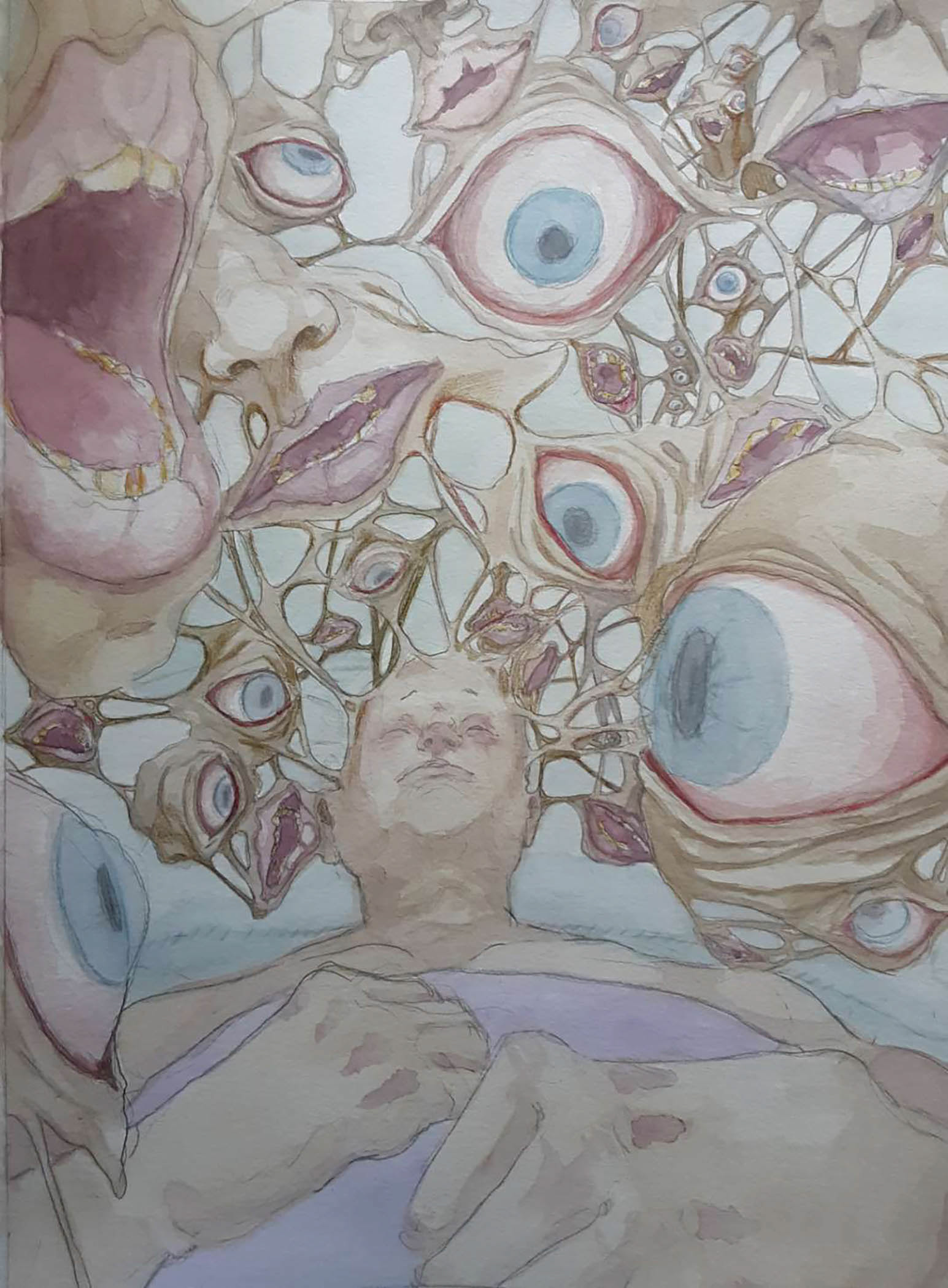 “Noisy”, Mixed-media, Hayley Alex Parker, Terry High School