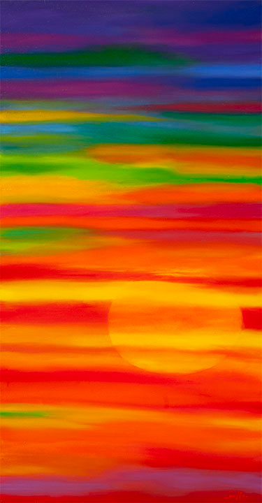 "Midnight Sun IV" Oil 48x24 $576