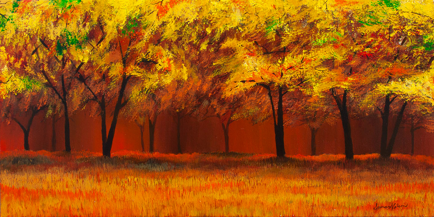 "Deep Autumn #2" Oil on 12x24 Canvas