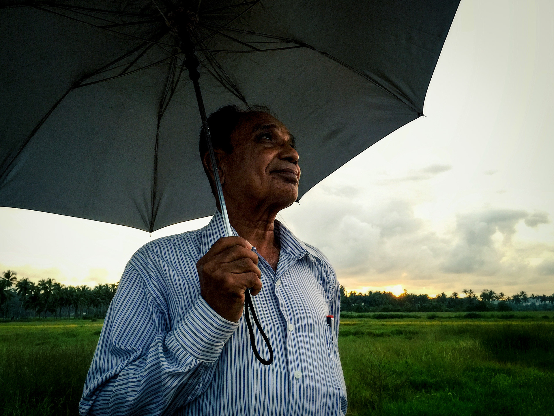 Under his Umbrella. Goa, 2015
