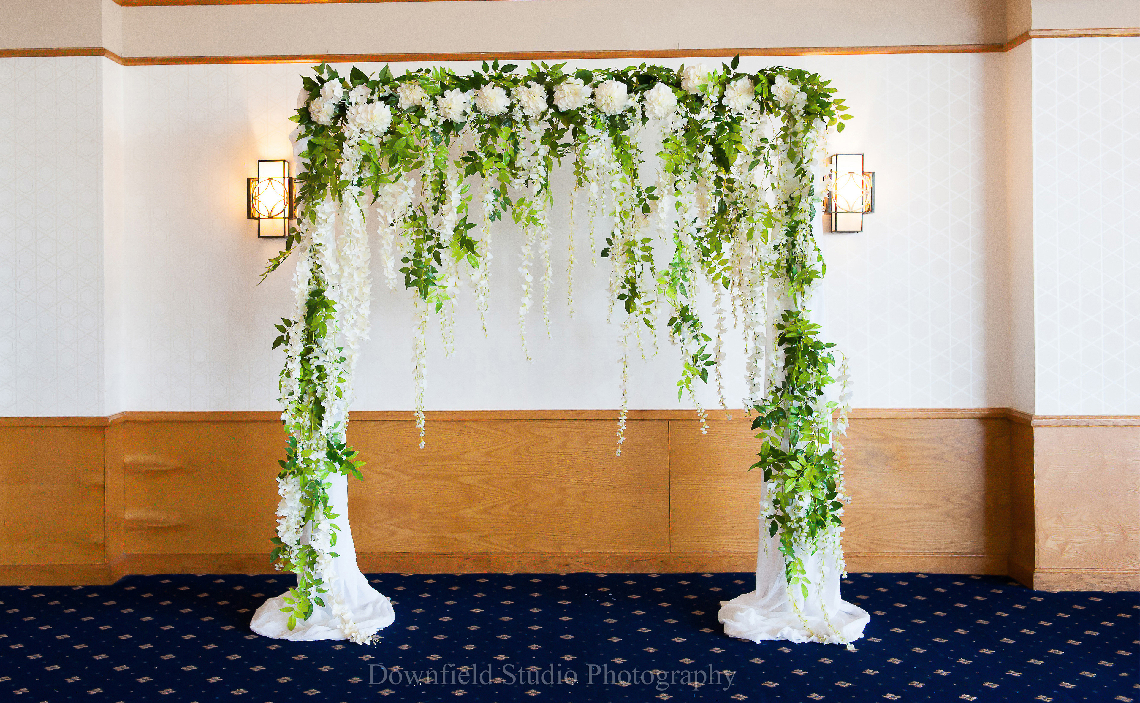 Ceremony Arch with cascding vines & florals