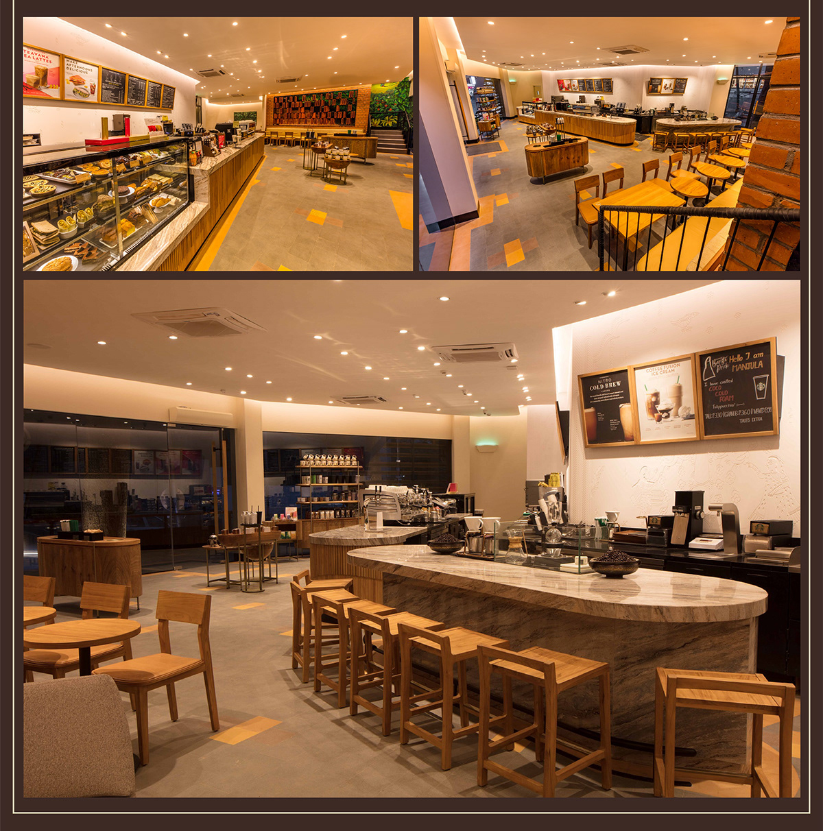 BASE 501 Starbucks Bangalore Wall Mural