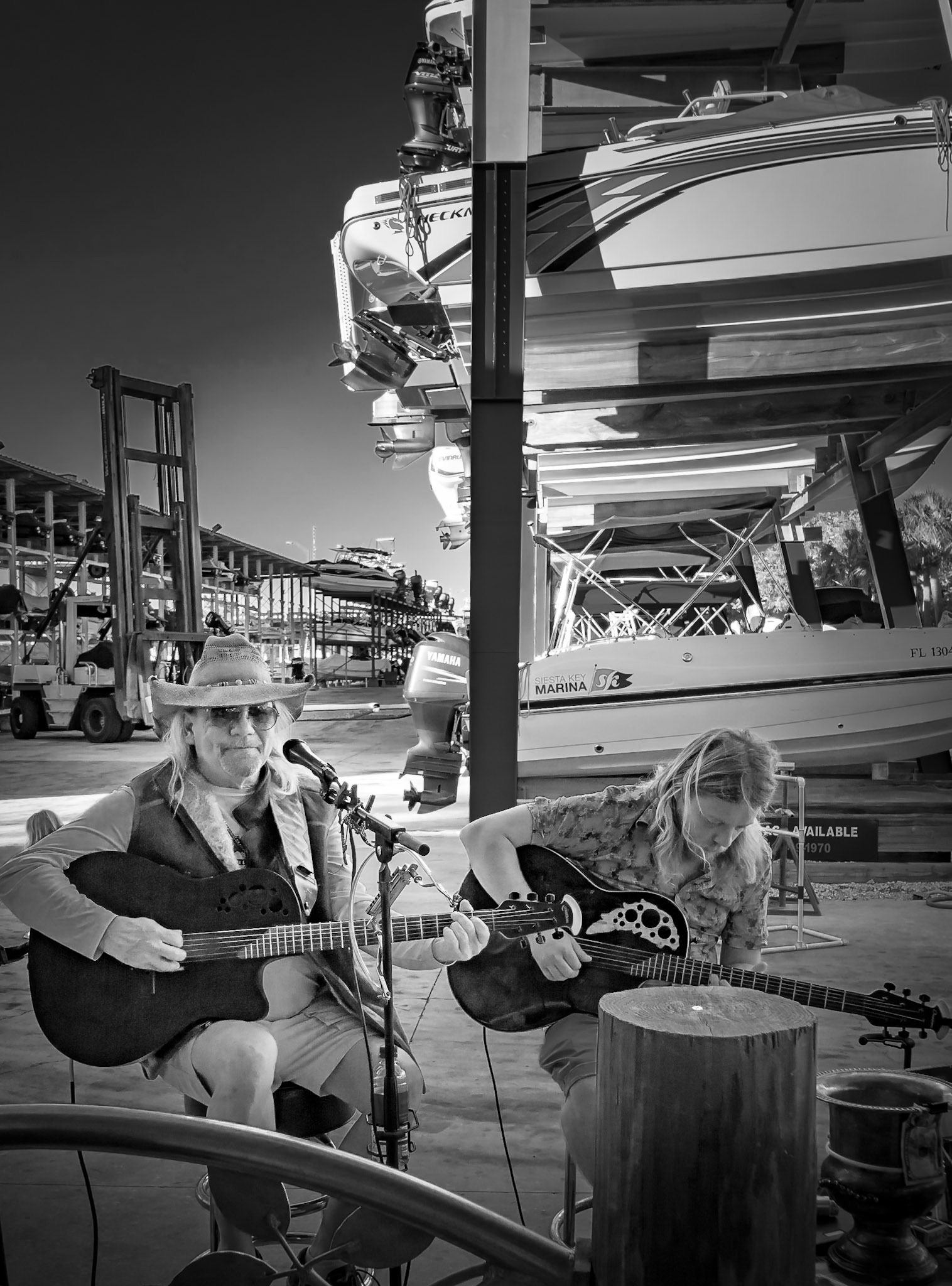 Playing at the Spearfish Grill on Siesta Key