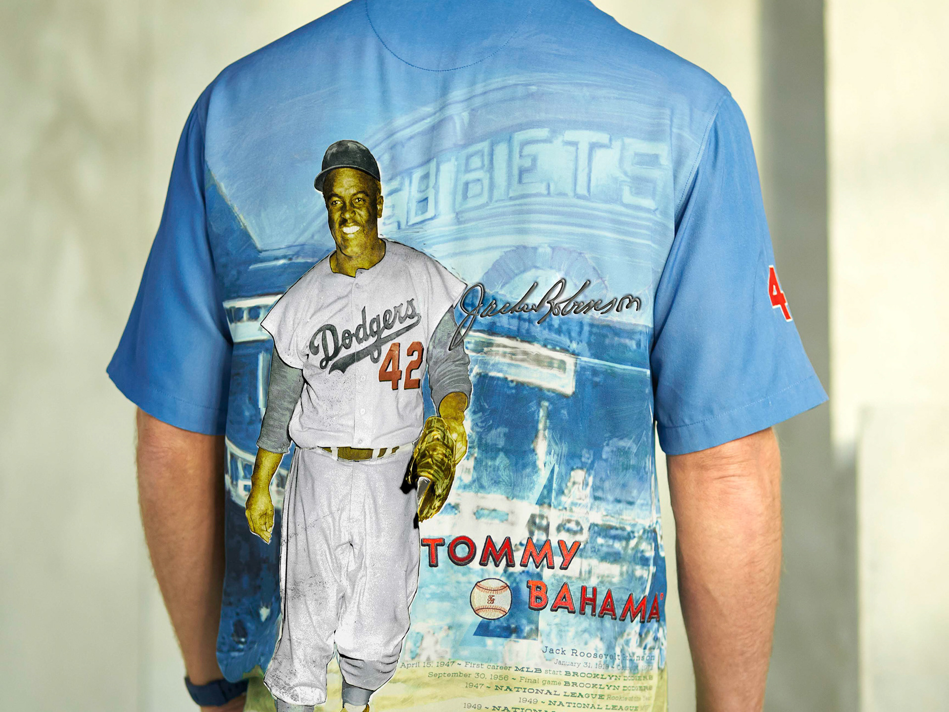 tommy bahama brooklyn dodgers shirt