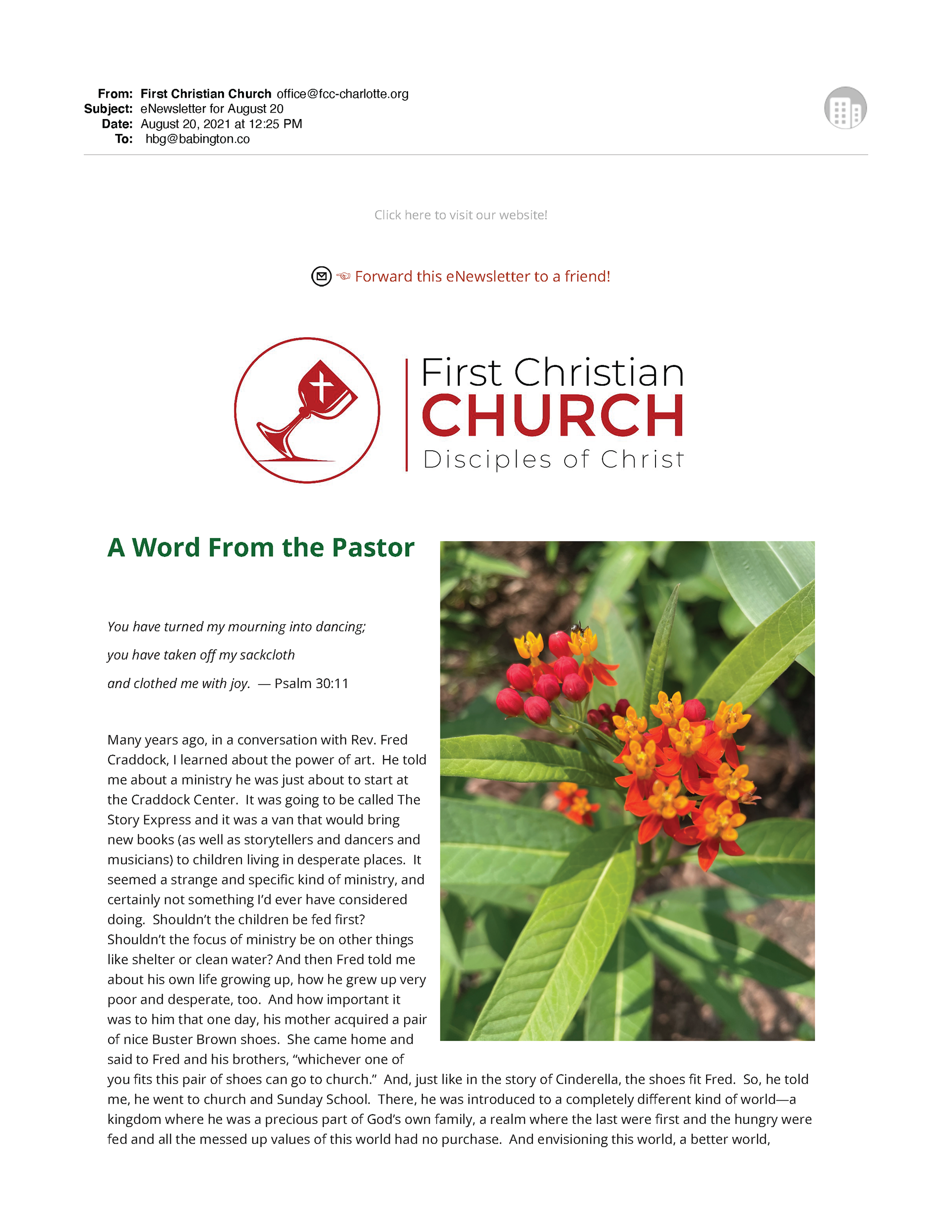 Weekly eNewsletters with coordinated cross-platform audience building tools