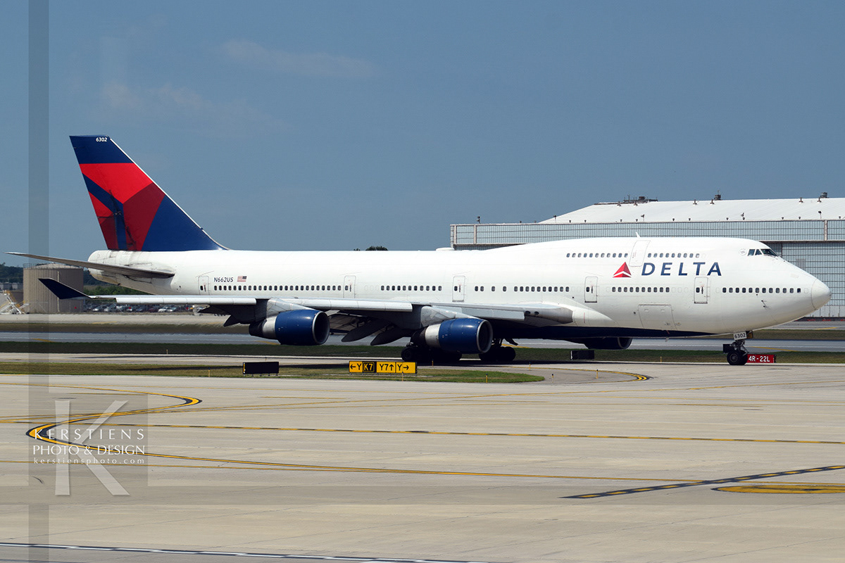 Delta Airlines - Boeing 747-451 - N662US - Detroit Metro Airport (KDTW)