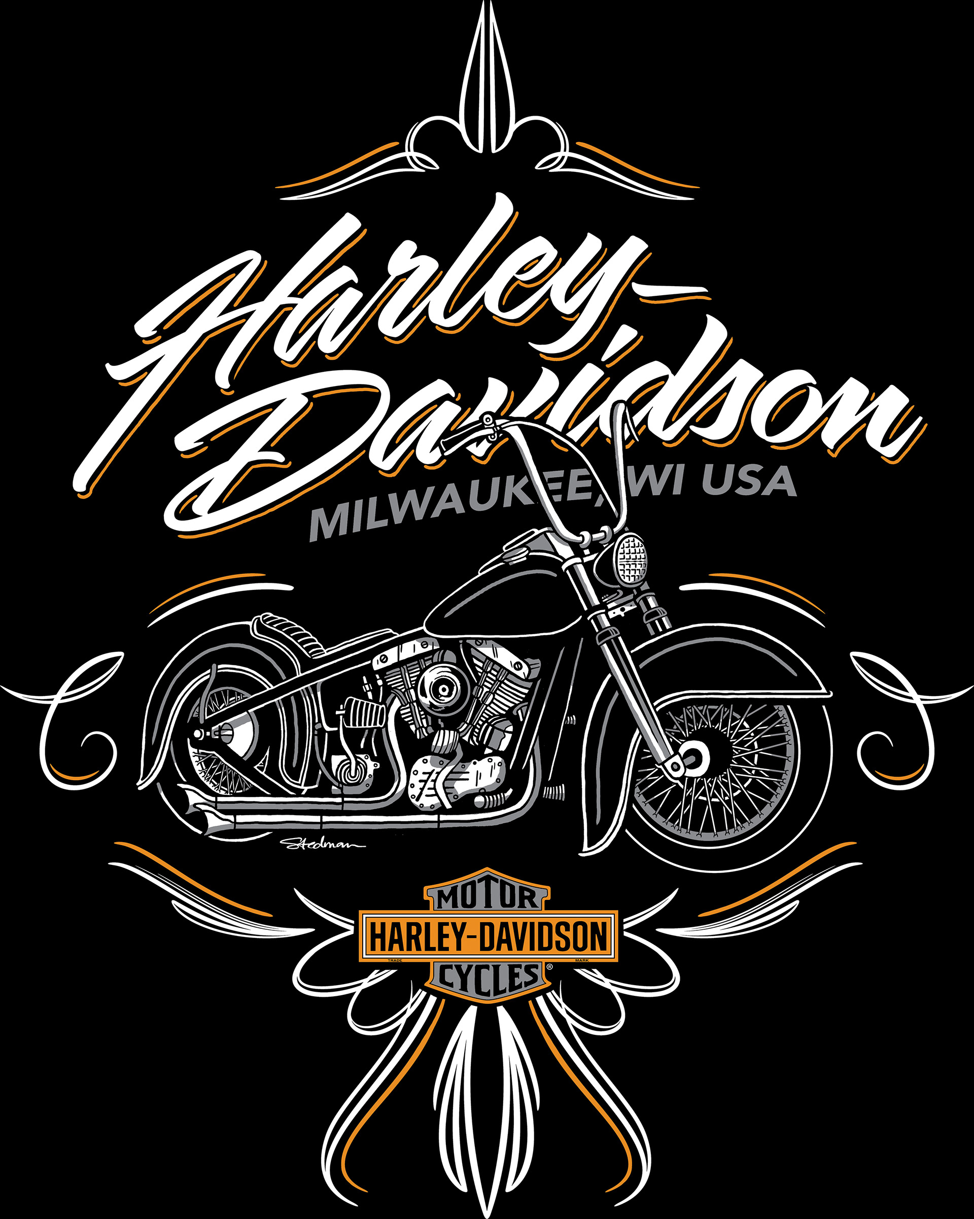 TSHIRT DESIGN FOR HARLEY-DAVIDSON