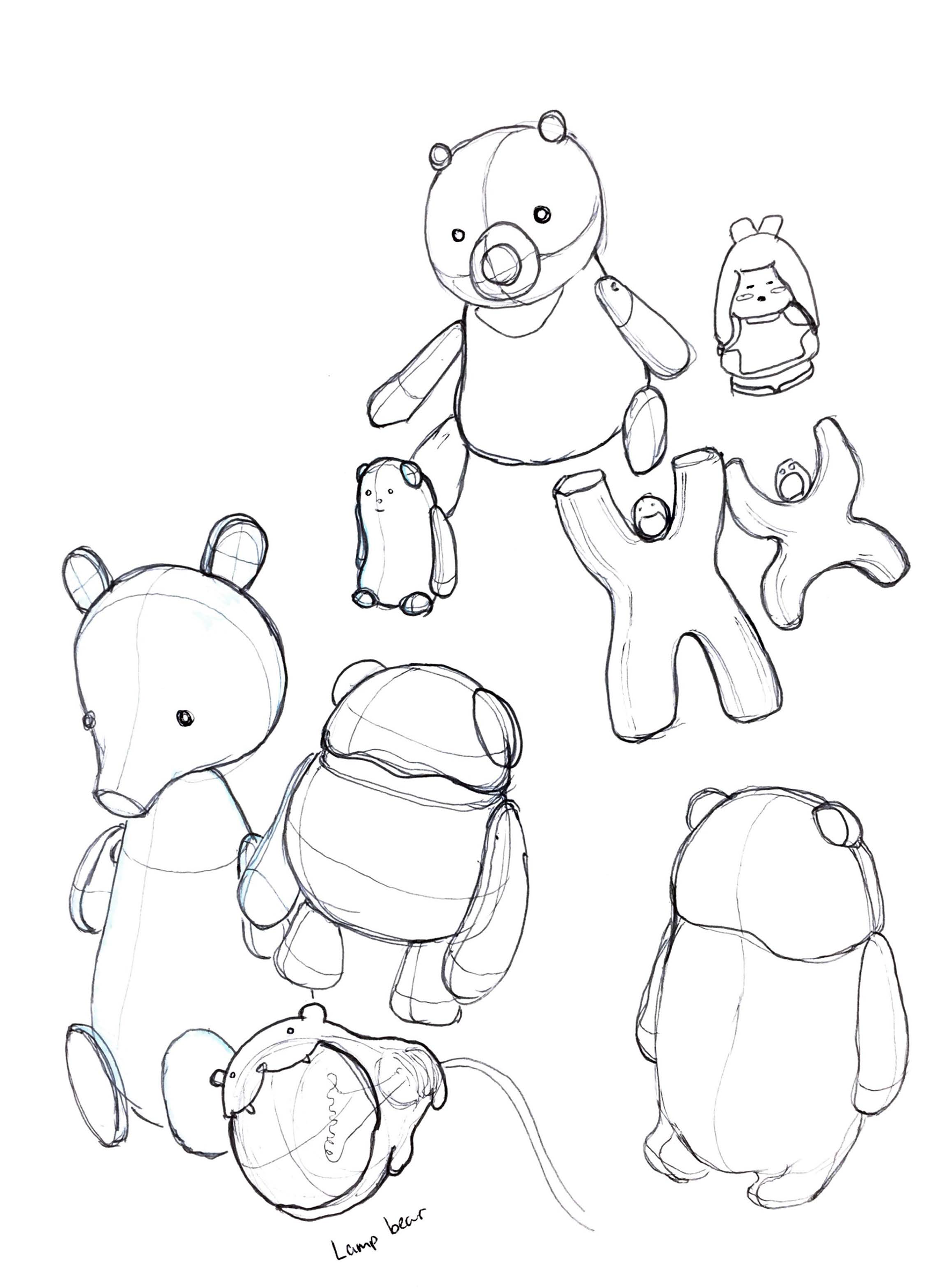 Wooden Bear Sketches