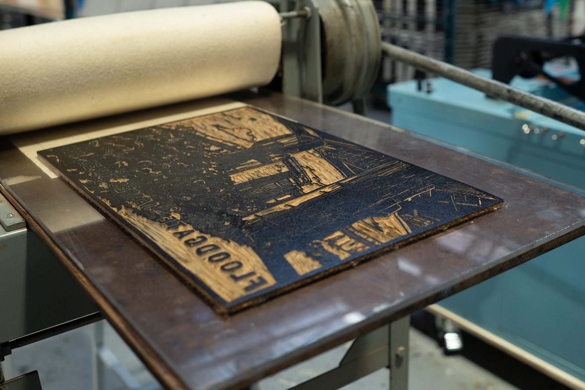 CH. relief block print