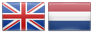 The national flags of Great Britain and The Netherlands