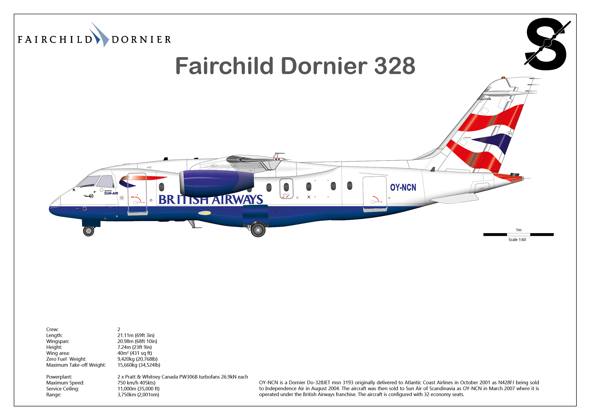 Dornier 328 Seat Map Glyn Chadwick - Fairchild Dornier 328Jet