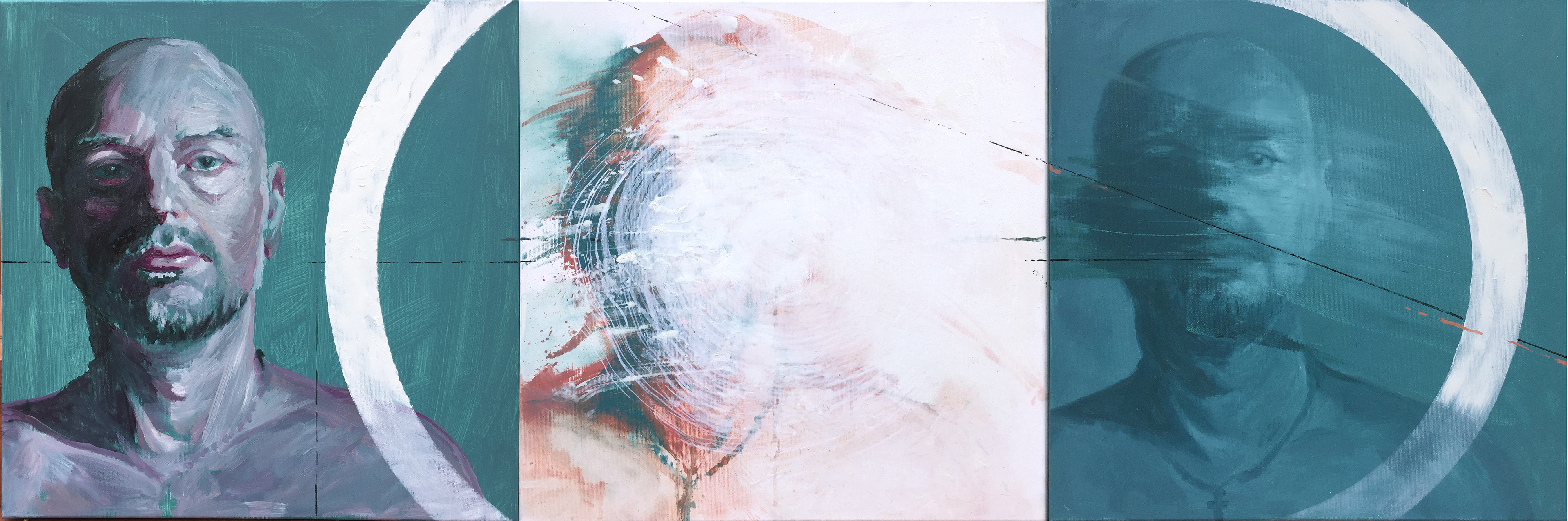 ANIMA MEA-SELF-tryptyk_150 x 50CM-OIL_III-2019