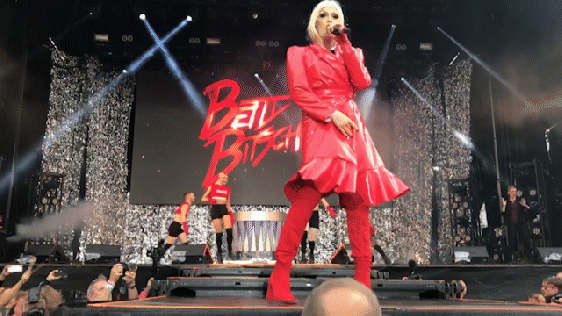 Betty Bitschlap performing "I Want Your Love" at Copenhagen Pride 2019 with visuals by Louis Gauger