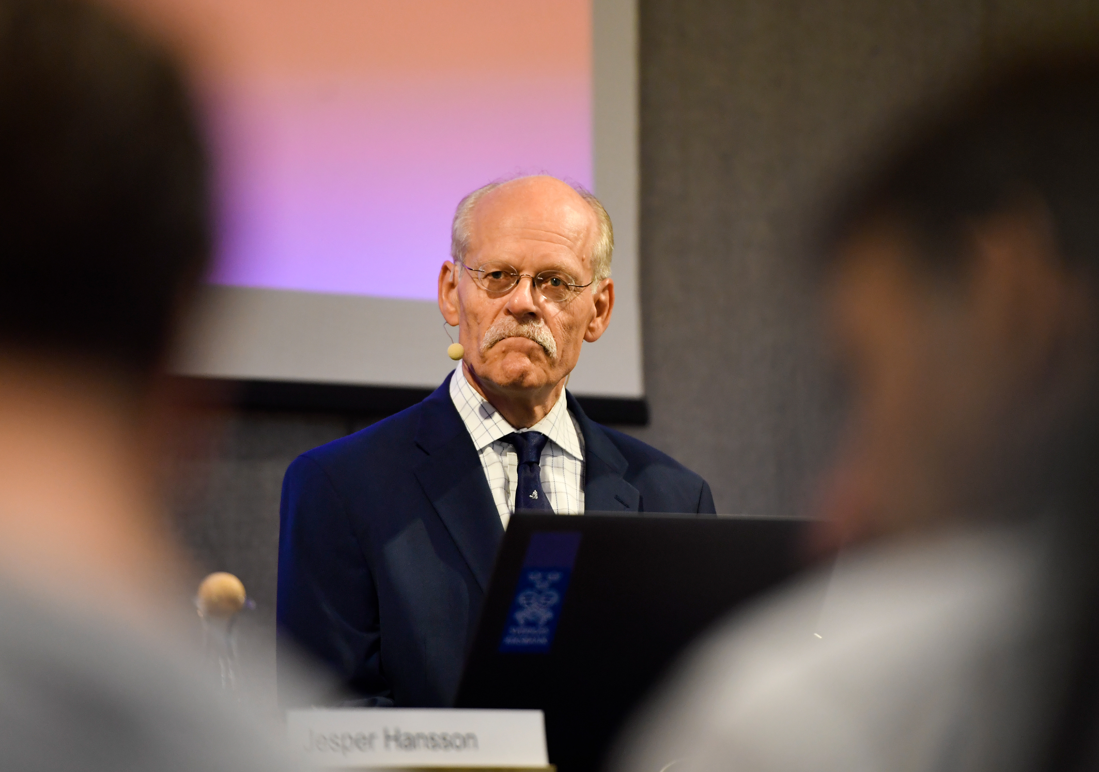 Riksbankens chef Stefan Ingves håller pressträff med anledning av dagens räntebesked på kontoret i Stockholm. För TT Nyhetsbyrån.