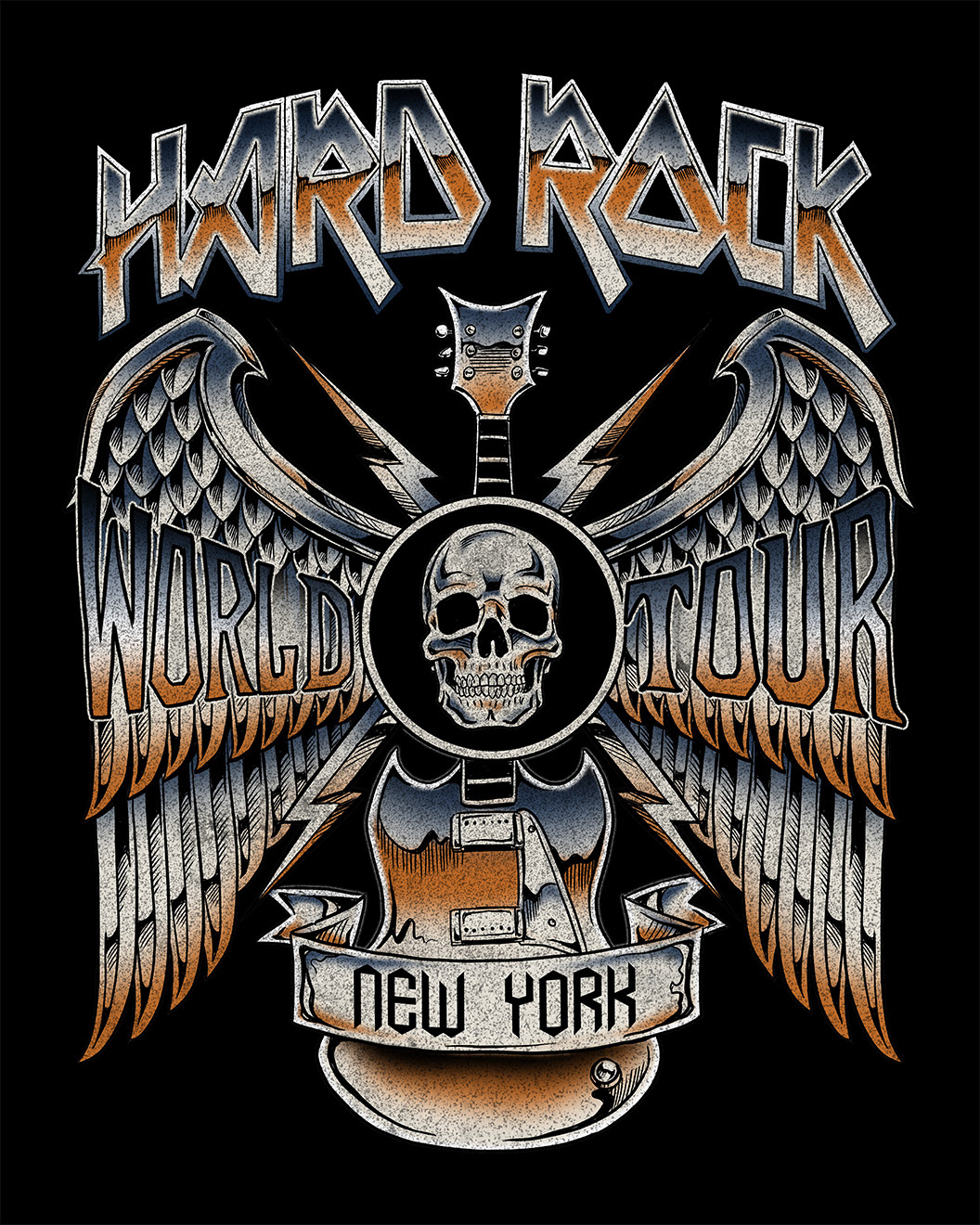 Michael Hinkle Graphic Design and Illustration - Hard Rock T-shirt designs