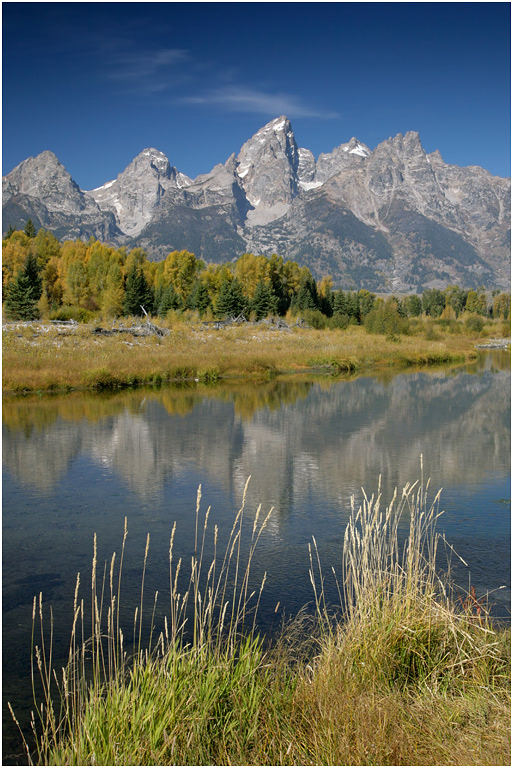 The Tetons from Schwabacher Landing, Teton NP, USA