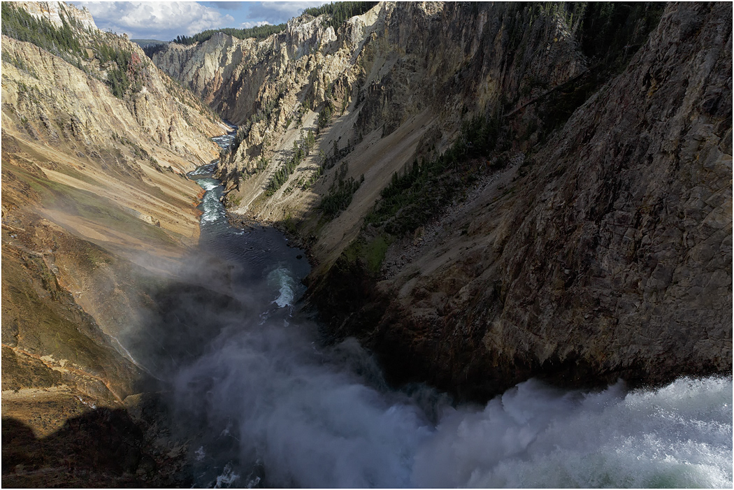 Canyon view from Lower Falls, Yellowstone River